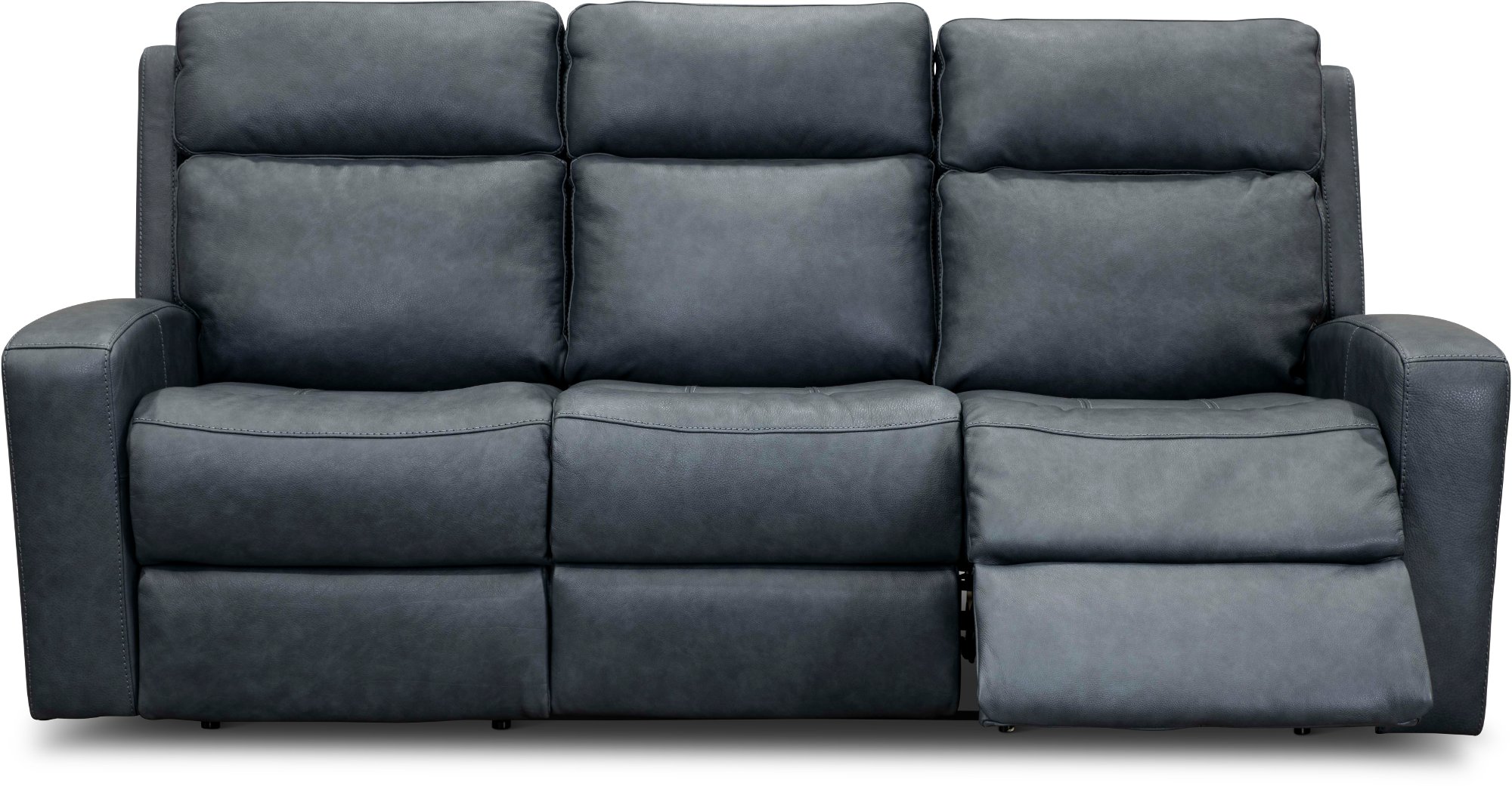 Anchor Blue Leather-Match Power Reclining Sofa - Cody-2