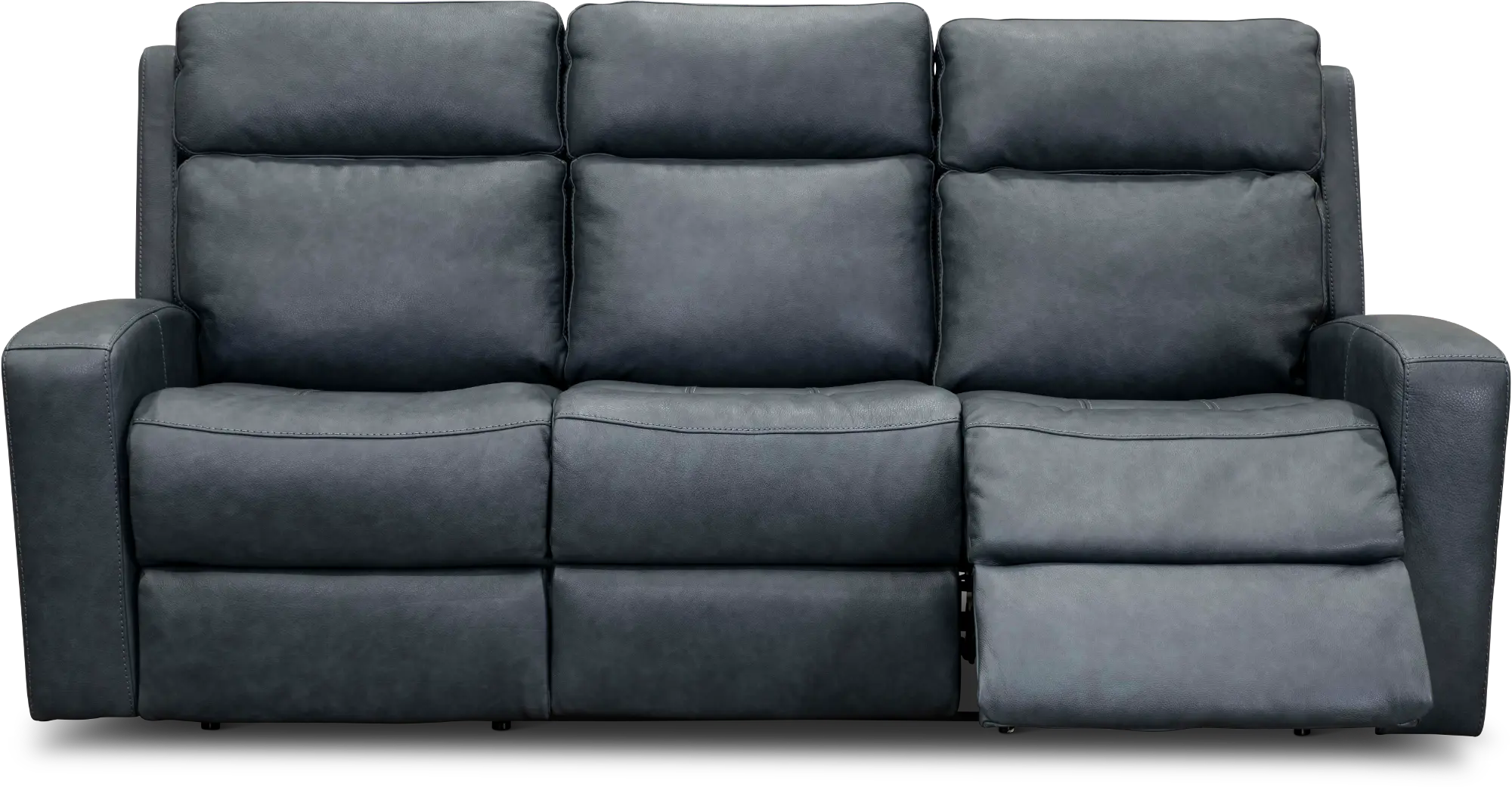 Anchor Blue Leather-Match Power Reclining Sofa - Cody-2