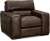 Clearance Contemporary Brown Leather Chair - Sundance