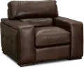 Contemporary Brown Leather Chair - Sundance