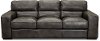 Contemporary Charcoal Gray Leather Sofa - Sundance