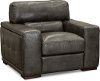 Clearance Contemporary Charcoal Gray Leather Chair - Sundance