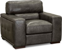 Contemporary Charcoal Gray Leather Chair - Sundance