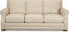 Traditional Cream Leather Sofa - Coastal