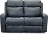 Anchor Blue Leather-Match Power Reclining Loveseat - Cody