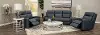 Cody Blue Leather-Match Power Gliding Recliner