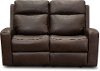 Burnt Umber Leather-Match Power Reclining Loveseat - Cody
