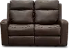 Clearance Cody Brown Leather-Match Power Reclining Loveseat