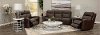 Burnt Umber Leather-Match Power Gliding Recliner - Cody