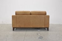 Modern Tan Leather Loveseat - Jackson-3