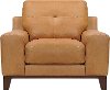 Modern Tan Leather Chair - Jackson