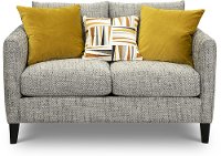Contemporary Charcoal Gray Loveseat - Kate