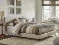 Aussie Beige Queen Upholstered Platform Bed