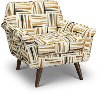 Mid Century Modern Geometric Pattern Accent Chair - Kate