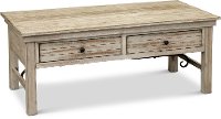 6446-777 Distressed White Coffee Table - San Miniato