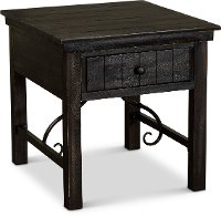 6415-779 Traditional Black End Table - San Miniato