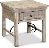 6446-779 Distressed White End Table - San Miniato
