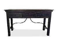 6415-775 Distressed Black Sofa Table - San Miniato-4