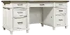 Caraway Antique White Executive Desk