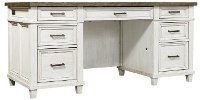 Caraway Antique White Executive Desk-1
