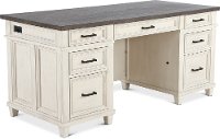 Caraway Antique White Executive Desk-3