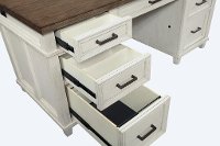 Caraway Antique White Executive Desk-4