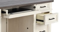 Caraway Antique White Executive Desk-5