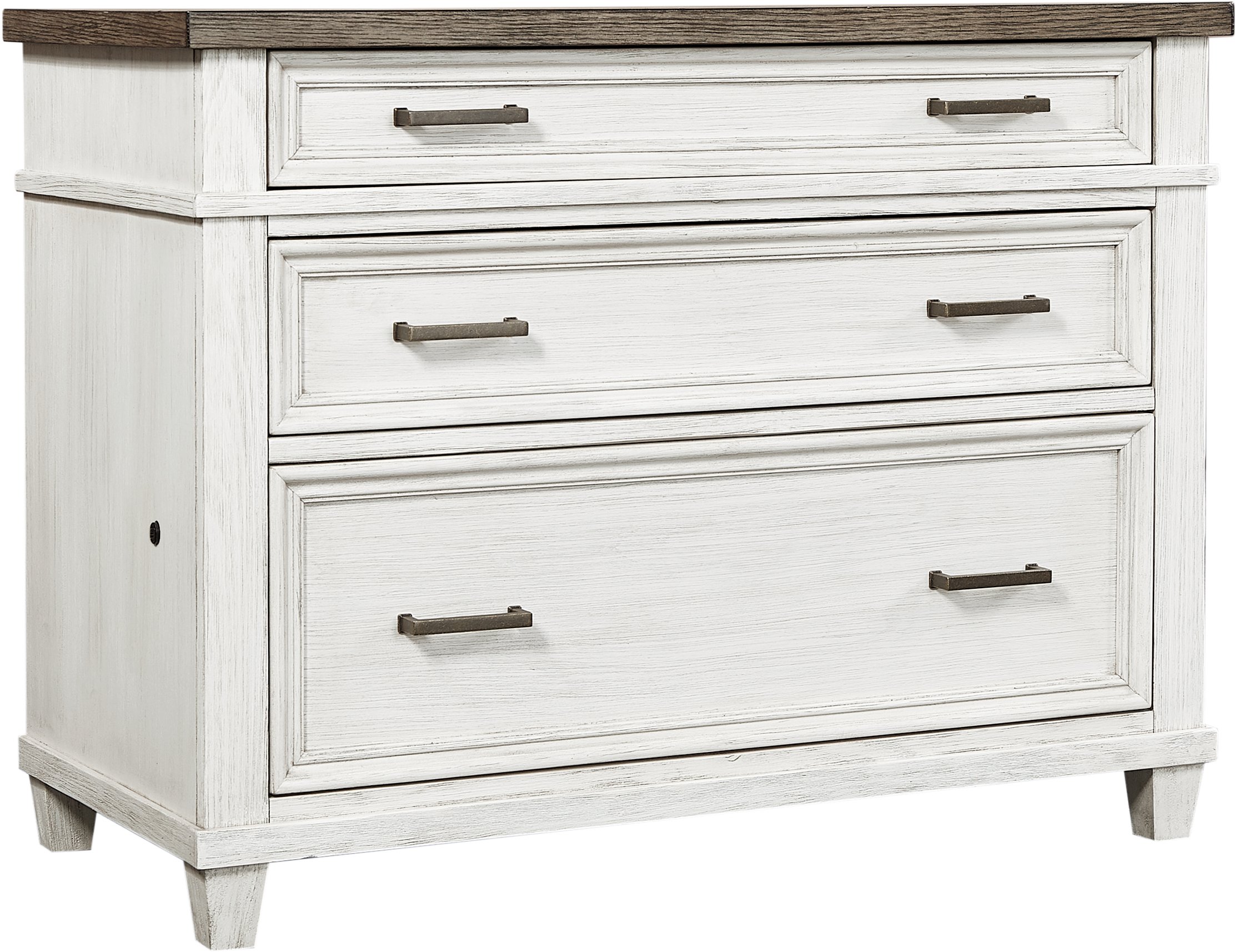 Caraway Antique White Lateral File Cabinet-1