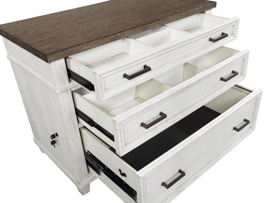 Caraway Antique White Lateral File Cabinet-2