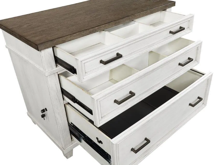 Caraway Antique White Lateral File Cabinet-2