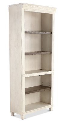Antique White Country Bookcase with Contrasting Shelves - Caraway-2