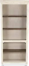 Caraway Antique White Country Bookcase with Contrasting Shelves