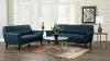 Celeste Navy Blue 5 Piece Living Room Set