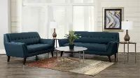 Celeste Navy Blue 5 Piece Living Room Set