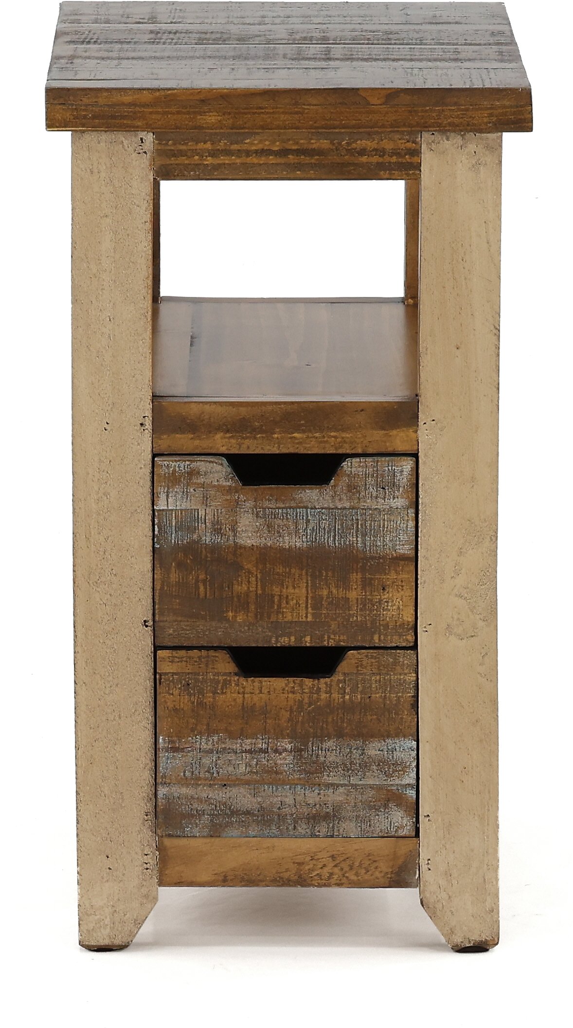 Antique Pine Chairside Table-1