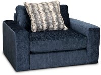 Contemporary Blue Swivel Chair - Link