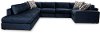 Contemporary Blue 7 Piece Sectional Sofa with RAF Chair - Link
