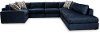 Contemporary Blue 7 Piece Sectional Sofa with LAF Chair - Link