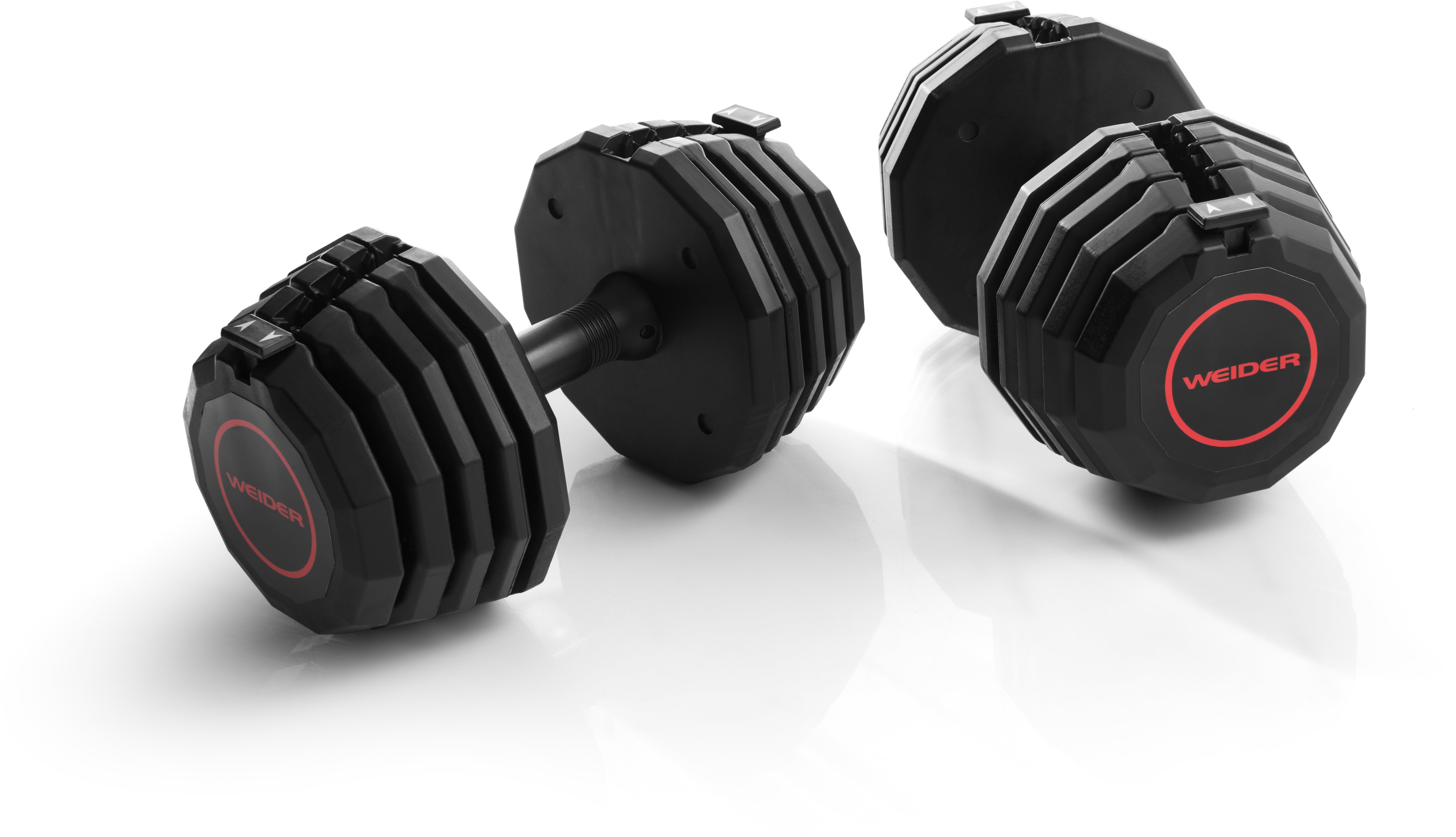 Weider Select-a-Weight 50 Lb. Adjustable Dumbbell Set and Storage Tray-3