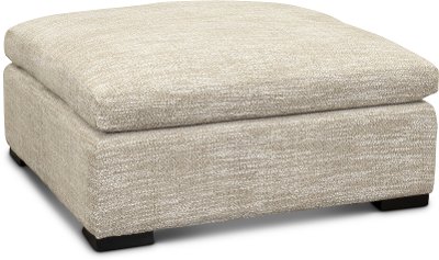 LIght Gray Bumper Ottoman - Naima
