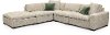 Light Gray 5 Piece Sectional Sofa with RAF Chair - Naima