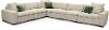 Contemporary Light Gray 6 Piece Sectional Sofa - Naima