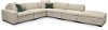 Light Gray 6 Piece Sectional Sofa with RAF Ottoman - Naima