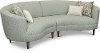 Clearance Modern Mist Green 2 Piece Curved Sectional Sofa - Cleo
