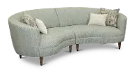 KIT Cleo Mist Green 2-Piece Curved Sectional