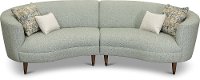 KIT Modern Mist Green 2 Piece Curved Sectional Sofa - Cleo-2