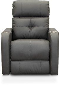 Modern Graphite Gray Standard Power Theater Recliner - HTS