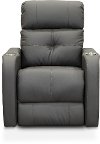 Modern Graphite Gray Power Theater Recliner with Bass Shaker - HTS