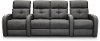 Gray 3 Piece Power Reclining Home Theater Seating with One Bass Shaker - HTS