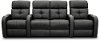 Black 3 Piece Power Reclining Home Theater Seating with Two Bass Shakers - HTS